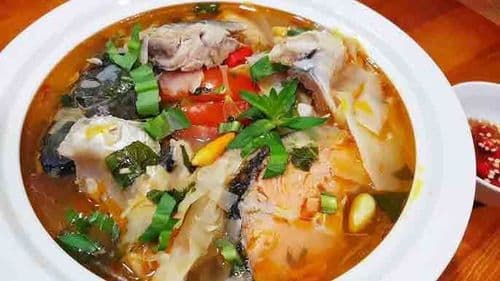 Canh Chua Đầu Cá Dọc Mùng Hoặc Nấu Chuối Đậu