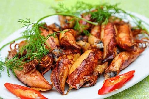 Mực Trứng Chiên Lá Lốt