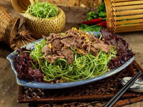 Nộm Bò Bóp Muống Vừng Đen