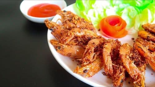 Tôm Chiên Sốt Cháy Tỏi